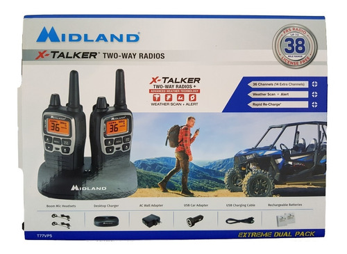 Radios Midland X-talker T77vp5 Extreme Dual Pack 38mi 60.8km