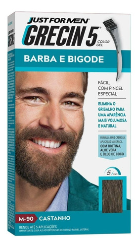 Tonalizante Grecin 5 Gel Barba E Bigode 28g Castanho Parcela