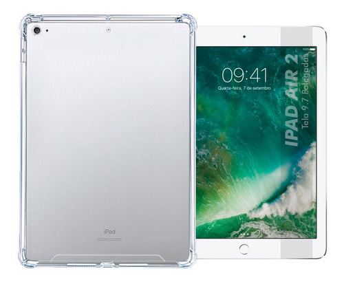 Capa Case Para iPad Air 2 Tpu Anti Impacto Queda + Pelicula