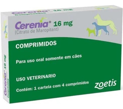 Anti Enjoo Cerenia 16 Mg Com 4 Comprimidos - Zoetis