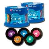 Campana De 50 Cd-r Verbatim Vinyl 94587 Colores