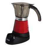 Imusa Cafetera Espresso Electrica De 3-6 Tazas Con Base Rojo