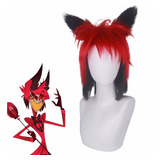 Peluca Corta De Anime De 35 Cm Hazbin Hotel Alastor Peluca C