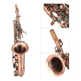 Set De Saxofón Soprano S97 Codo Tube Red Antique Abalone