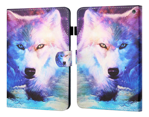 A Funda Wolf Drawing Para Amazon Kindle Fire Hd10 2023/2021