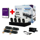 Kit De Seguridad Meriva  4x4 De 2mp  +  Dd 1tb Wd Purple