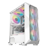 Gabinete Gamer Hayom Gb1730 Branco Lateral Vidro 3 Fans Rgb