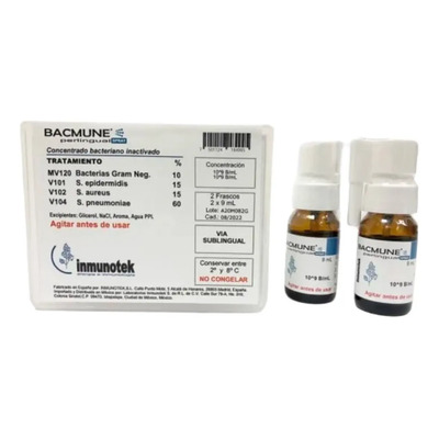 Bacmune Concentrado Bacteriano Inactivado 2 Viales De 9 Ml | MercadoLibre