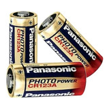 Kit 3 Baterias Panasonic Cr123a Lithium 3v Original