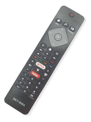 Controle Compativel Philips Tv Rc4154301/01 Netflix Ambiligh