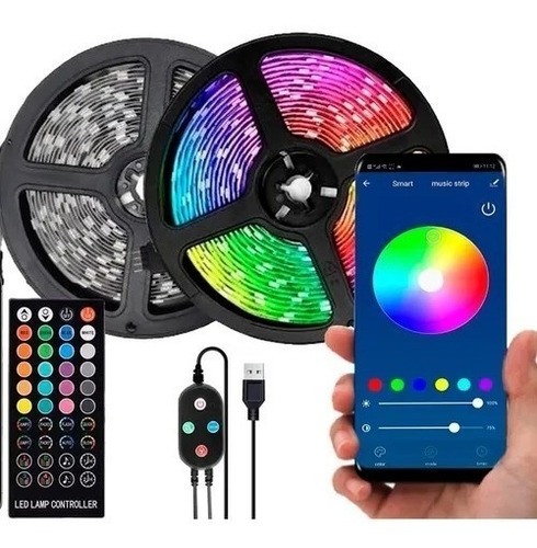 15m Bluetoth Luces Led Control Grande  Audiorritmica