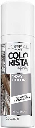 L'oreal París Color De Pelo Colorista 1-día Spray, De Plata,