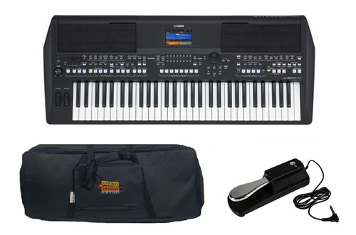 Kit Teclado Yamaha Psr Sx600 Psrsx600 Com Capa E Pedal