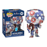 Muñeco Figura Funko Pop Art Serie Marvel Capitan America #32