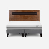 Cama Europea Pratta 2 Plazas Pata Madera Bd+respaldo Ferrara