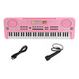 Piano Teclado Musical Para Niños Micrófono Eléctrico L