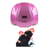 Lampara Secador De Uñas Gel Led Uv Tornasol 54w + Guantes