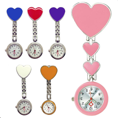 Reloj De Bolsillo Metal Broche Para Enfermera  De Amor