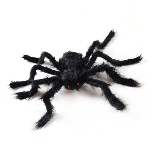 Araña Falsa Gigante, Realista, Posable Para Halloween, Negra