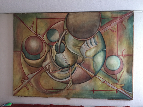 Cuadro Oleo Antiguo 1964 Pintor Muralista Marcos Raya