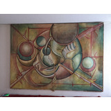 Cuadro Oleo Antiguo 1964 Pintor Muralista Marcos Raya