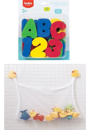 Organizador Brinquedos Banho + Letras E Números Buba Novo