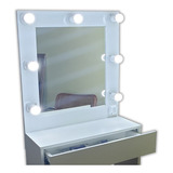 Caja  Transportable Para Espejos De Maquillaje 70 X 60 Con 7 Luces Led De Regalo. Estilo Hollywood, Makeup Todoespejos