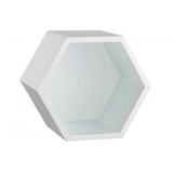 Nicho Colmeia Hexagonal Com Fundo Mdf Branco Tx 4 Unid.