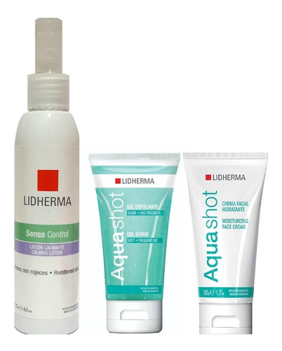 Lidherma Kit Sense Locion + Gel Exfoliante + Hidratante