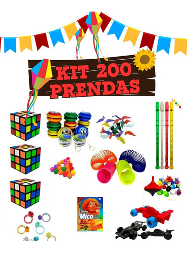 Prenda Festa Junina Brinquedo Atacado Brinde Escola Kit 200