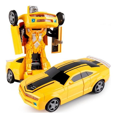 Auto Camaro Transformer Robot Bumble Sonido Luz 3d A Pilas 