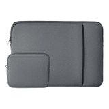 Funda Para Laptop De 14 In, Gris/acolchada/con Bolsillo