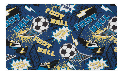 Tapete Para Quarto Estampado Infantil Futebol Goal 60 X 40cm