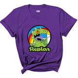 Playera Rugrats Para Dama Reptar 90s Morado Negro Naranja