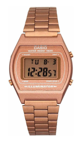 Reloj Casio Vintage B640wc-5ad Acero Rosado Digital