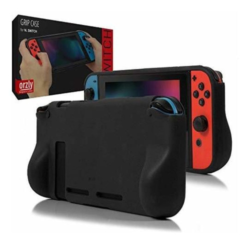 Carcasa Protectora Agarre Color Negro Para Nintendo Switch