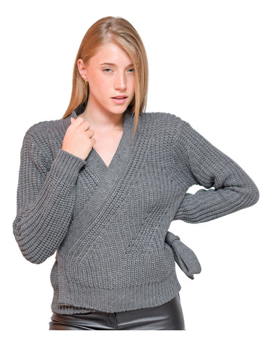 Sweater Saquito Ingles Tejido De Punto Moda Mujer Invierno
