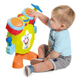 Brinquedo Infantil Bateria Baby Batera Com Luz E Som