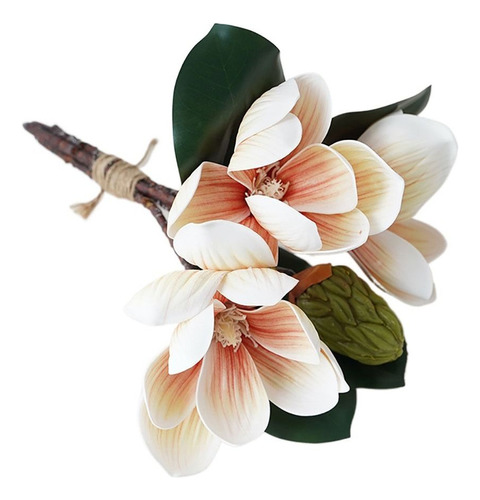 Arreglo Floral, Flores De Magnolia Artificiales, Orquídea Si