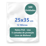 Embalagem A Vacuo Np 25x35 12 - Kit 500 Unid - Sacos Lisos