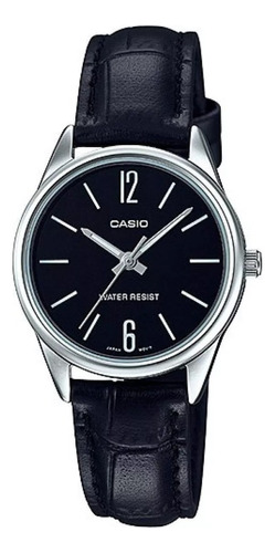 Reloj Casio Mujer Analogo Ltp-v005l-1b Cuero Negro