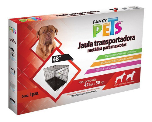 Jaula Metalica Plegable 48  124x76x86 Fancy Pets Perro Gato