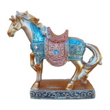 Adorno Figura Decorativa Caballo Multicolor De Poliresina