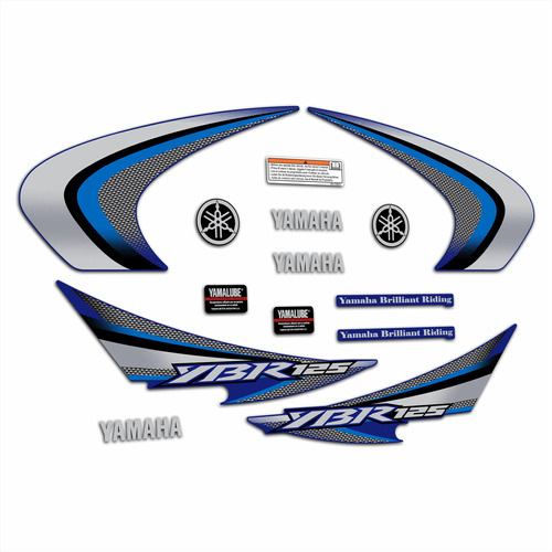 Calcos Yamaha Ybr 125 Completo Varios Colores Metalizadas