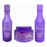 Kit Shampoo + Crema + Crema Matizador Violeta Salonex