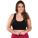 Top Fitness Academia Plus Size C/ Bojo Liso 8753