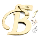 Dije Inicial Letra Oro Solido 14k Mediana Modificable A - Z