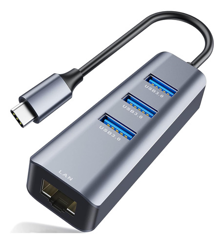 Adaptador Usb C A Ethernet, Ablewe 4 En 1, Rj45 A Usb-c/t...