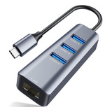 Adaptador Usb C A Ethernet, Ablewe 4 En 1, Rj45 A Usb-c/t...