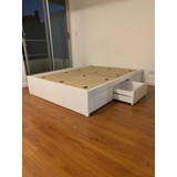 Cama Box 6 Cajones 160x200 Laqueada Guías Telescópicas